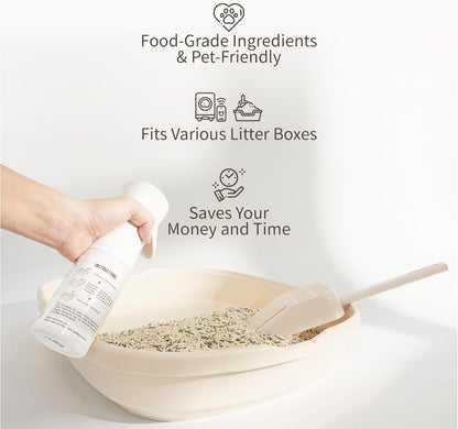 Lady N Non-Stick Spray for Cat Litter Box and Self-Cleaning Cat Litter Box, Alcohol-Free, Food Grade Mineral Oil, 6 fl oz