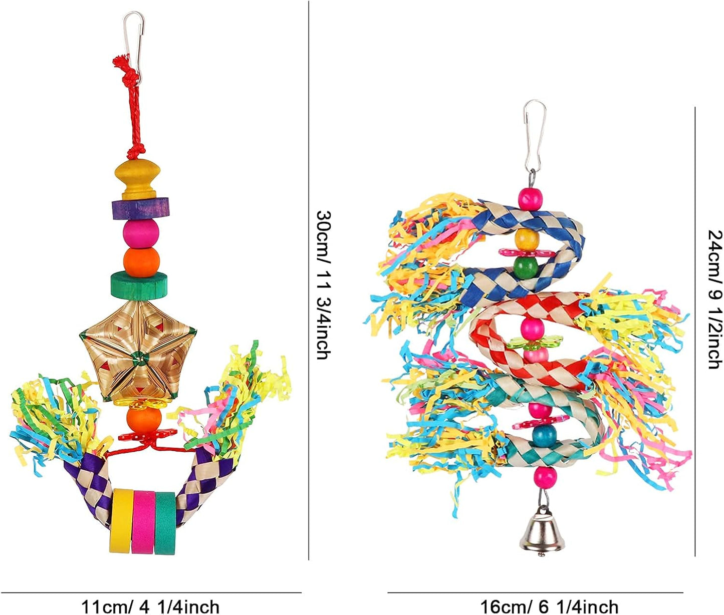 LifeIdeas 5PCS Bird Toys - Foraging, Shredding & Hanging Toys for Small to Medium Parrots, Conures, Cockatiels, Budgies, Lovebirds & Parrotlets - Bird Cage Accessories