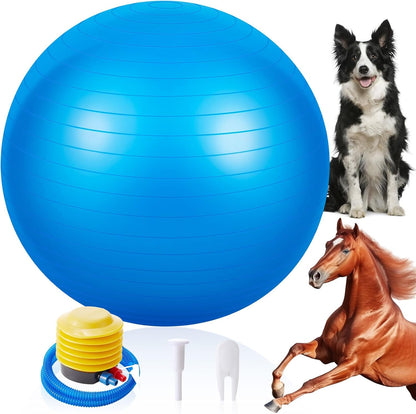 48 Inch Giant Herding Ball Anti Burst Ball Please Watch VCR for How to Inflation Horse Toys for Horse Stall Entertainment Play, Pump Included