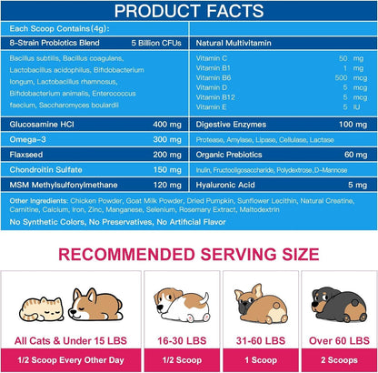 Dog Vitamins Powder with Probiotics for Dogs