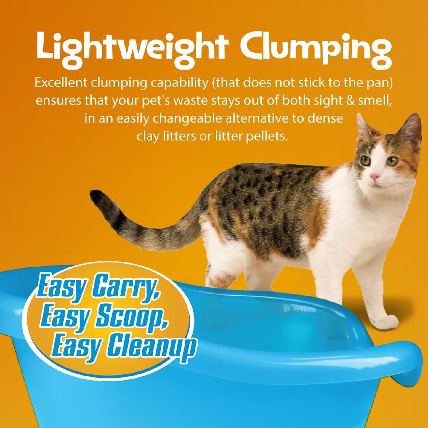 SmartCat All Natural Clumping Cat Litter, 20 Pound (320oz 1 pack) - Alternative to Clay and Pellet Litter - Chemical and 99% Dust Free - Unscented and Lightweight