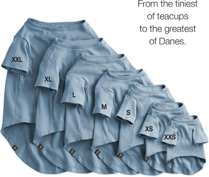 Toby II - The Perfect Tee, 3 Pack Short Sleeve Pet T-Shirt 100% Organic Cotton Tees Clothes for Small, Medium, Large Dogs, Navy Camo, Medium (20-45 lbs)