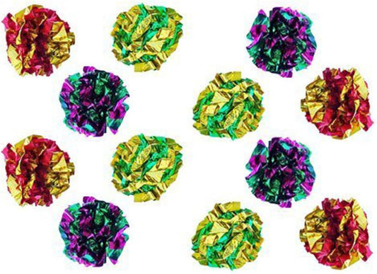 Original Mylar Crinkle Balls Cat Toys - 12 Pack