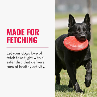 KONG Flyer - Durable Dog Toy for Outdoor Playtime - Natural Rubber Flying Disc, Dog Toy for Fetch - Safer Disc for Healthy Activity - for Medium/Large Dogs