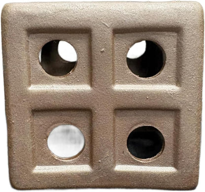 Dark Ceramic Aquarium Ornament Decor Fish Hide for Fresh or Saltwater Aquariums - Dice (2.75" x 2.75" x 2.75")