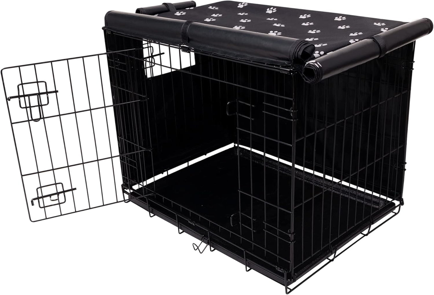 Pet Prime Dog Crate Cover for Wire Cages 24 30 36 42 48 Inch Outdoor Pet Kennel Cover Machine Wash & Dry (Cover Only) (24 Inch Crate Cover (24"x18"x19"))