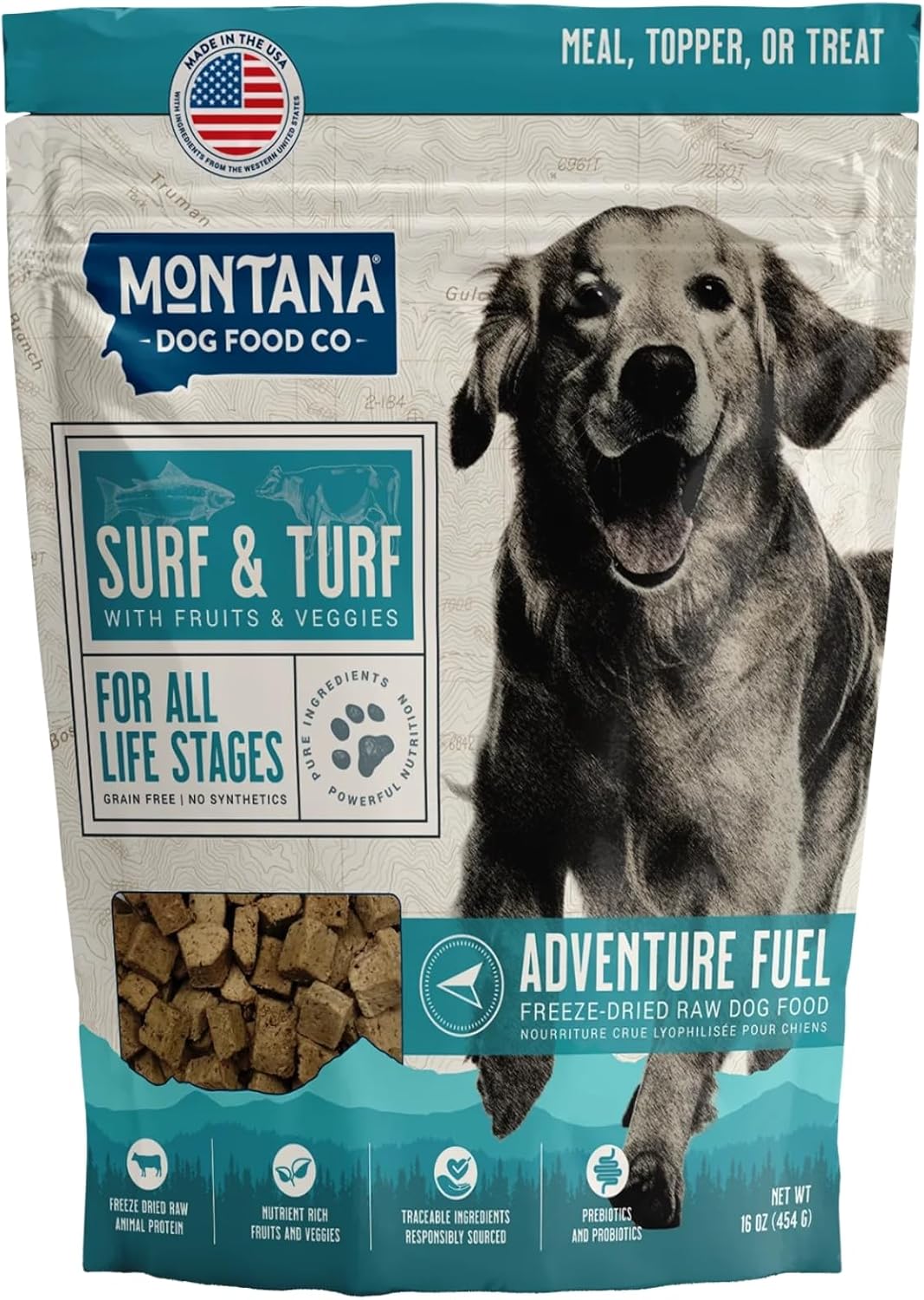Adventure Fuel Freeze-Dried Raw Grain-Free Dog Food: 3 Pack- 16 oz