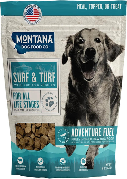 Adventure Fuel Freeze-Dried Raw Grain-Free Dog Food: 3 Pack- 16 oz