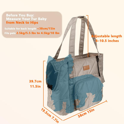 Dog Carriers for Small Dogs Pet Carrier Purse for Puppy and Cats Up to 10 lbs Stylish Tote Bag with Pockets Adjustable Shoulder Strap for Travel/Shopping