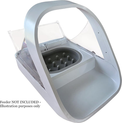 Slow Feeder Bowl - Compatible with Sureflap Surefeed Feeders, BPA & Silicone, Non-Slip, Dishwasher Safe, Promotes Healthy Eating, Cat, Small & Med Breed, Gray