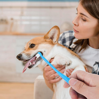 3 PCS Small Dog Toothbrush, Cat & Puppy Toothbrush Kit, Mini Toothbrushs Set for Tiny Pets, Deep Cleaning Dental Care
