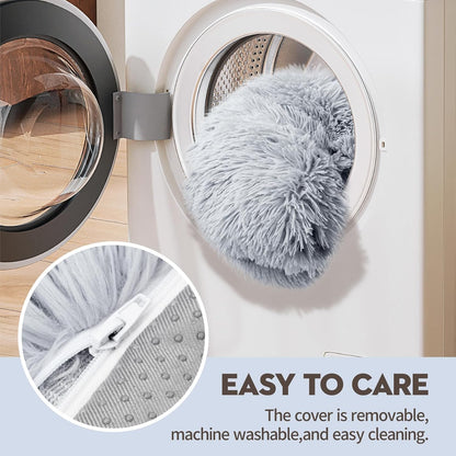 Mewoo Dog Couch, Small Dog Bed with Removable Washable Cover, Cute Cat Couch for Pets, Cat Beds for Indoor Cats with Anti-Slip Bottom (Grey)