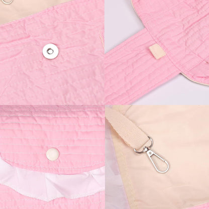 Pet Sling Carrier for Small Dogs and Cats, Cotton Chest Purse with Storage Pocket, Pink, 5-14lbs Capacity, for mom Gifts,Hands-Free Travel (Pink, Large)