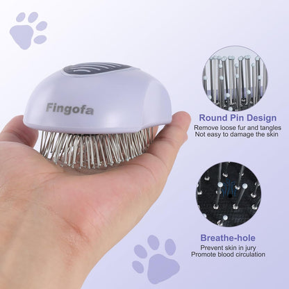 2PCS Dog Brush for Shedding and Bathing, Dog Grooming Tools Set for Short/Long Haired Dogs & Cats, Slicker Pin Hair Brush for Removing Loose Fur and Tangles, Soft Rubber Brush for Washing