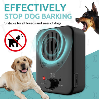 Anti Barking Device, Ultrasonic Dog Barking Deterrent Devices, Rechargeable Dog Barking Control Device, Rechargeable Barking Dog Silencer, Bark Box Stop Neighbors Dog from Barking (Black)