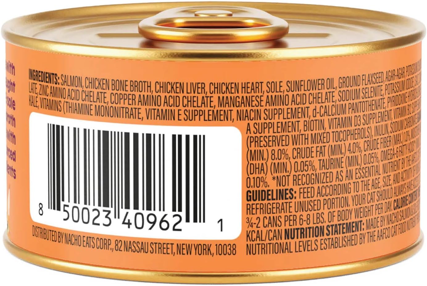 Made by Nacho Premium Wet Cat Food Grain-Free Pate Cans (Salmon & Sole - 6 Pack, 5.5 Ounce)