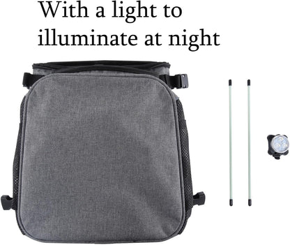 Dog Bike Basket Foldable Pet Carrier Backpack Large Waterproof Pet Bicycle Basket Portable Breathable Basket Bag for Dogs and Cats - Ideal for Pets up to 6.6 lbs