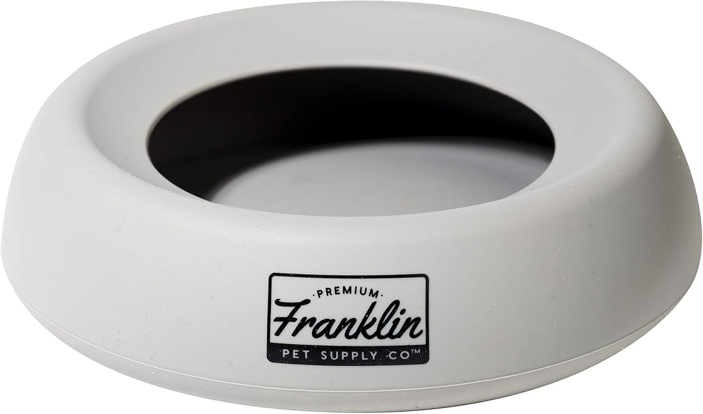Franklin Pet Supply Co. Spill Proof Pet Bowl - No Splash Travel Water + Food Dish for Dogs + Cats - Portable - 16 oz. - BPA Free