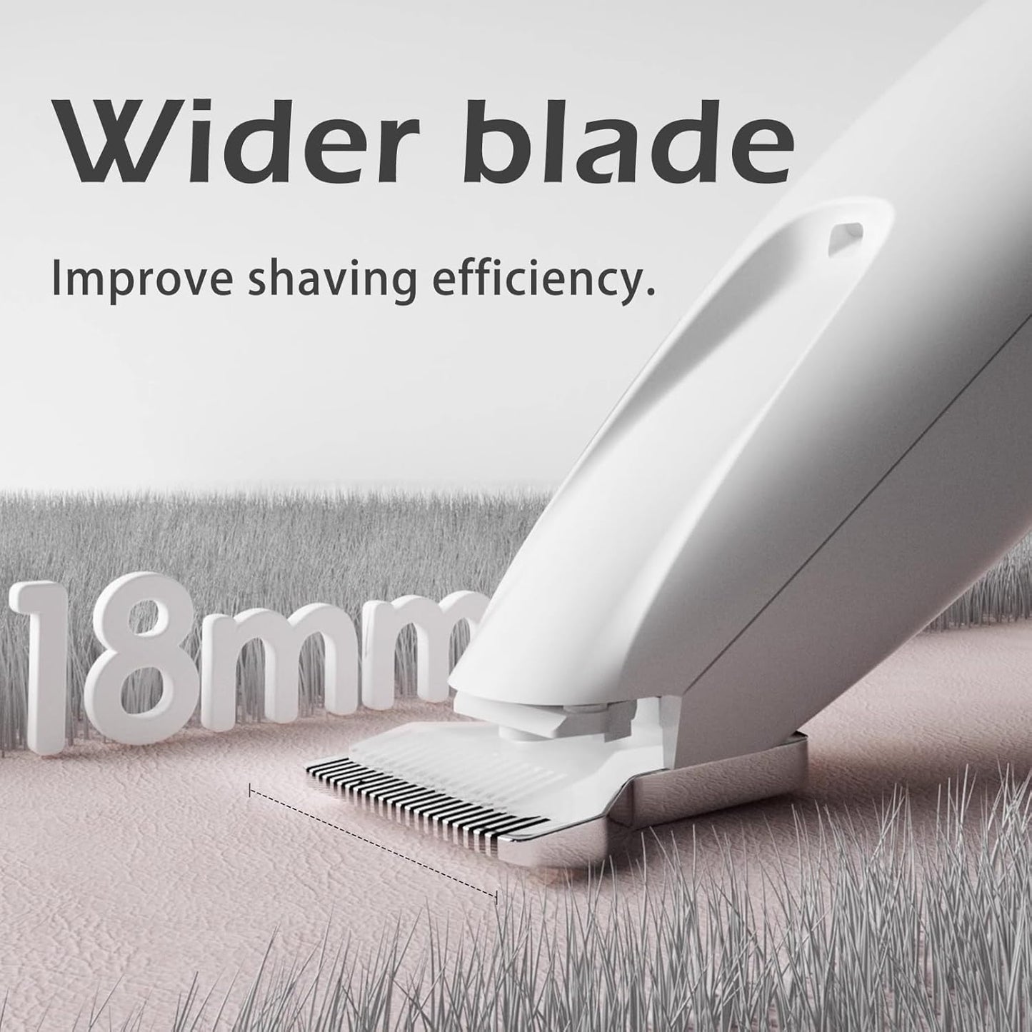 Pet Trimmer, Electric Multifunctional Pet Hair Clippers, Waterproof Rechargeable Shaver with LED Light, Low Noise Trimmer for Paws Eyes Ears Face Buttocks for Large/Small Dogs and Cats