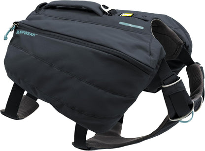 Ruffwear, Front Range Day Pack, Dog Backpack with Saddlebags, 5-Point Adjustment, 3 Leash Points, Padded Handle, Internal Mesh Pockets, Reflective Trim, Light Loop, Basalt Gray, Large/X-Large