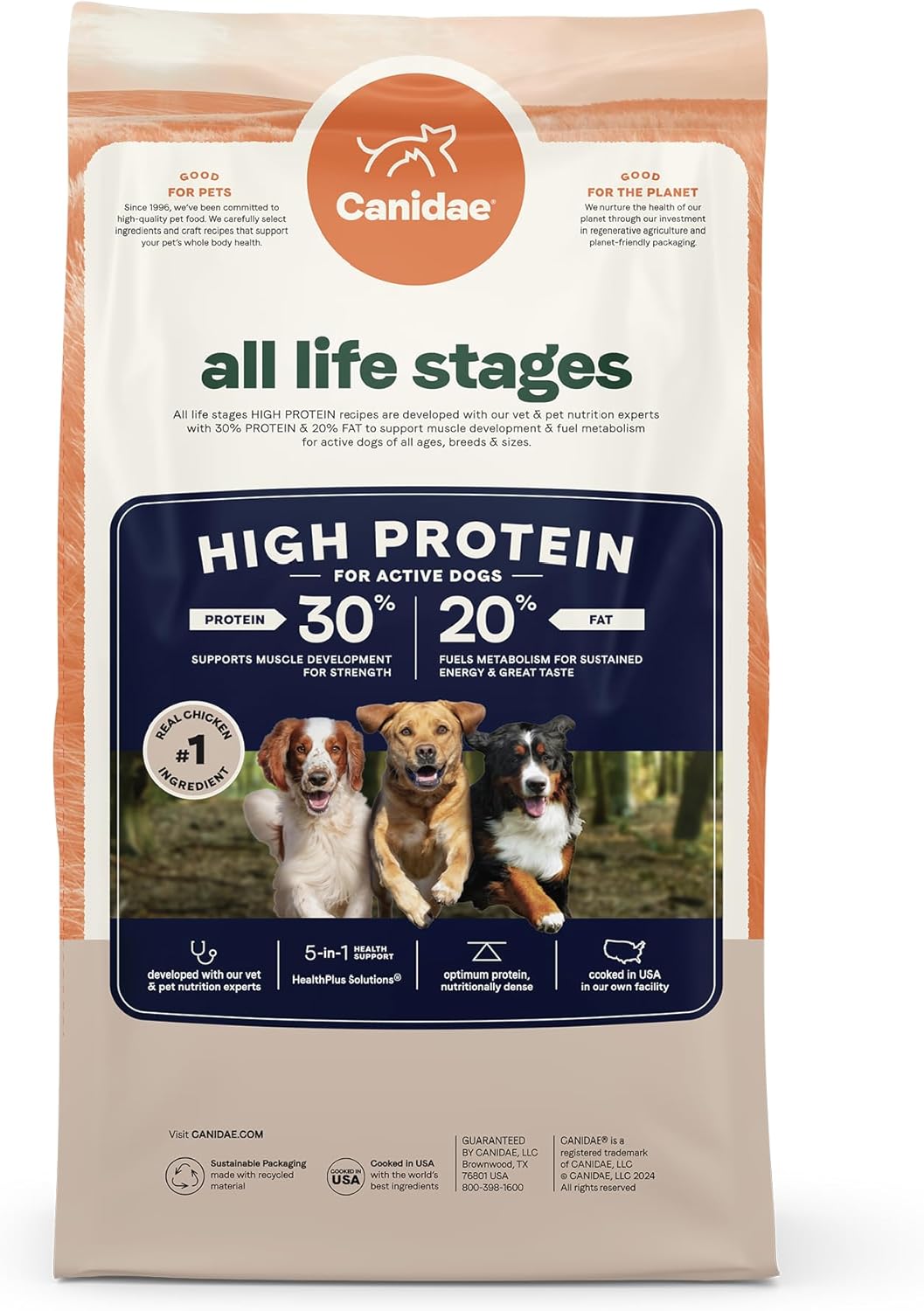 Canidae All Life Stages High Protein Dry Dog Food, Multi-Protein Recipe, 4 lbs.