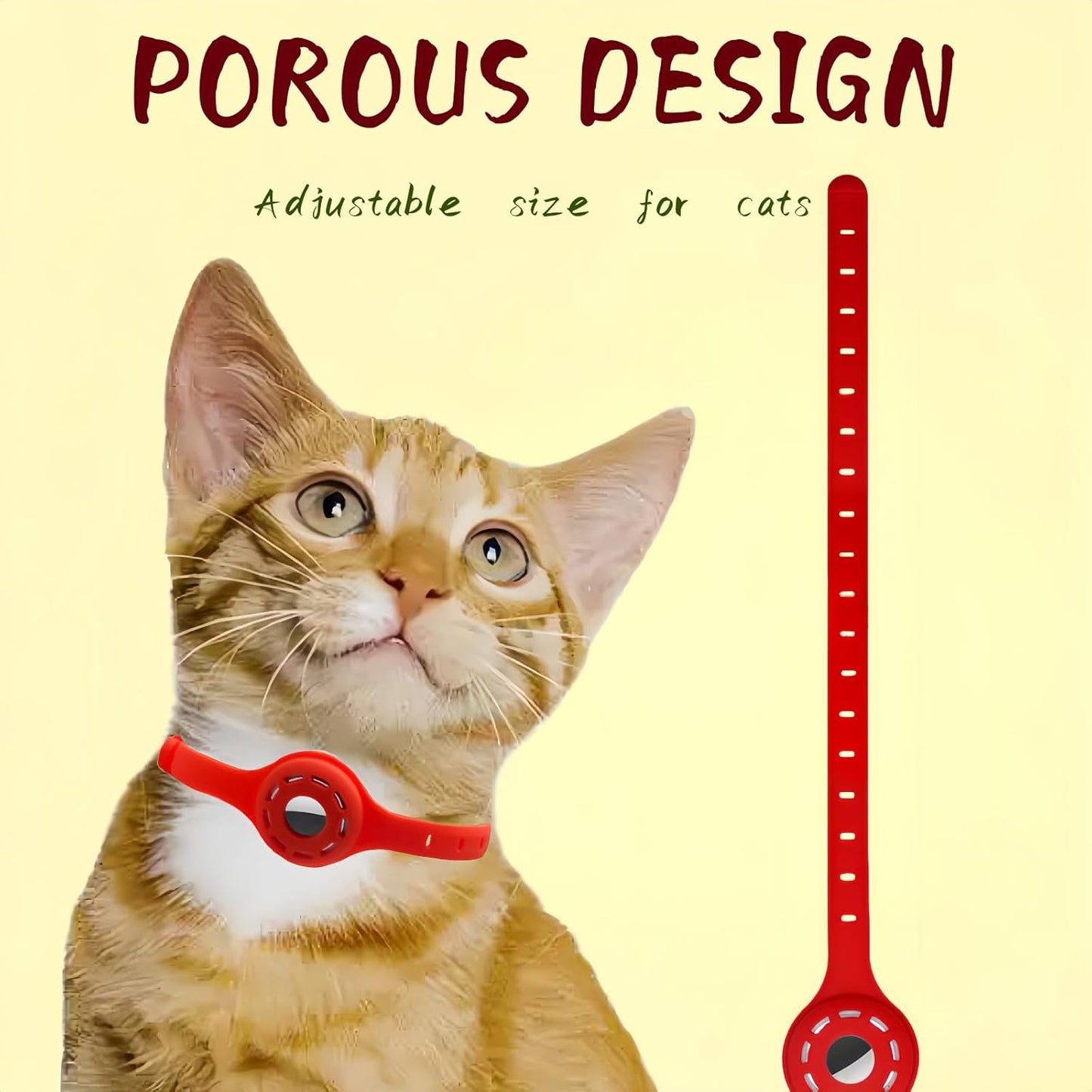 Airtag Protector Silicone Luminous Collar Adjustable Loss Prevention Eye-catching Pet Collar for Cats and Small Dogs(Mint Green)