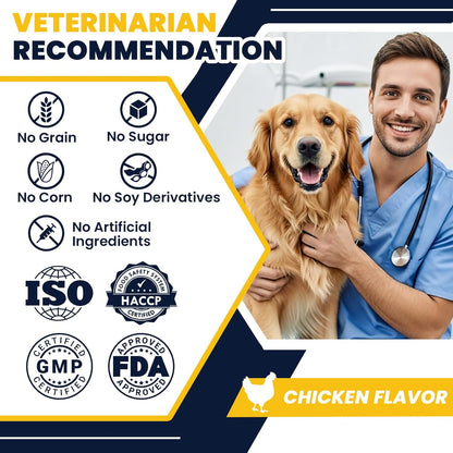 Dog Allergy Chews Probiotics for Dogs Yeast, Itchy Skin and Itchy Ears Itch Relief Immune Pre Probiotic Chews for Pet Digestive Gut Health Anti Itch Supplement for Itching and Licking Dogs Allergies