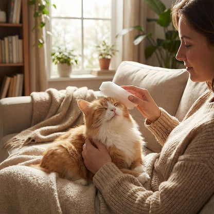 Soft Fur Cat Brush 1000+ Barbed Serrations Gentle Cat Tongue Brush Perfect for Sensitive Cats for Daily Grooming and Enhancing Intimacy 2 Pcs