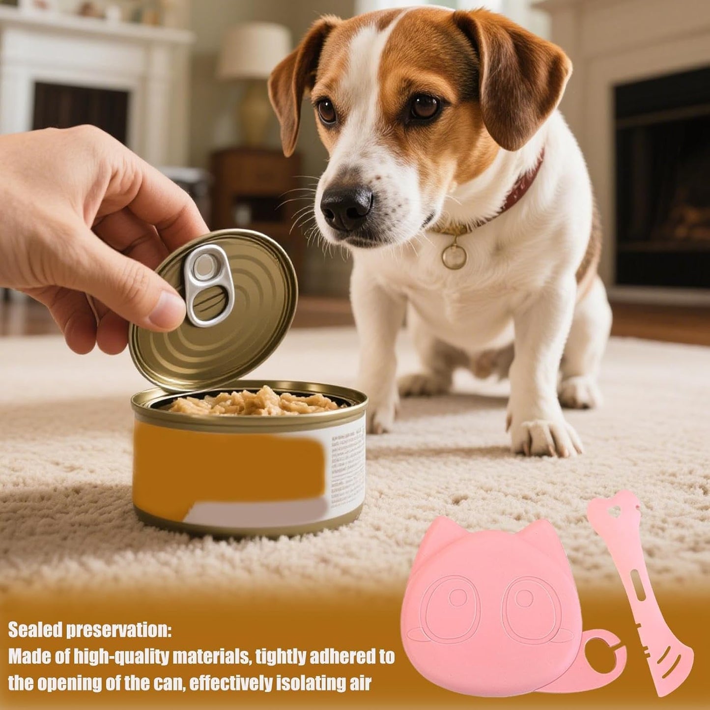 Lid and Spoon for Cat Food Jars | Lids for Cans and Spoons for Cats, Silicone Cover for Storage, and Scoop for Portioning Meals