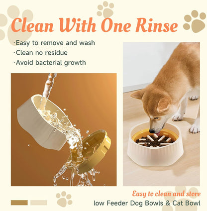 Slow Feeder Dog Bowls,Anti-Choking Puzzle Dog Food Bowl, Anti Gulping Healthy Eating, Non Slip Puzzle Puppy Cat Bowl, Effectively Reduce Overeating, Normal Feeding and Slow Food 2 in 1, Blue