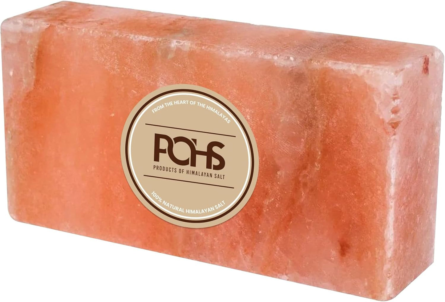 POHS Himalayan Animal Salt Lick, 8x4x2 Natural Mineral Salt Block, Pack of 1, 5.5 lbs
