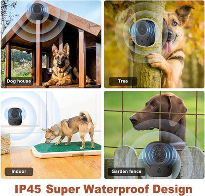 Anti Barking Device, 4 Modes Ultrasonic Dog Bark Control Box, Rechargeable Bark Deterrent for Dogs, Waterproof Indoor & Outdoor Use for Effective Dog Training & Behavior Correction