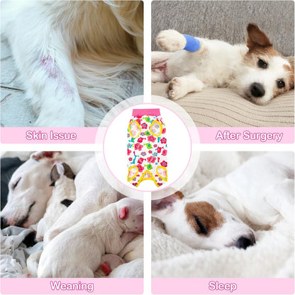 Coppthinktu Recovery Suit for Dogs After Surgery, Dog Onesie Surgery Recovery Suit for Female Spay, Soft Male Surgical Pajamas Bodysuits for Small Medium Puppy to Anti Licking Dog Cone Alternative