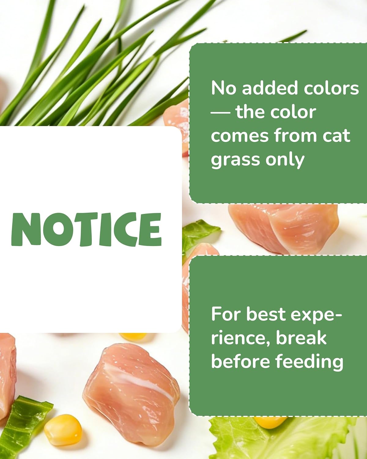 PAWUP Freeze Dried Chicken Cat Treats, Cat Grass Added, High-Fiber Hairball Care & Digestive Support Snacks for Indoor Cats, 3.8oz