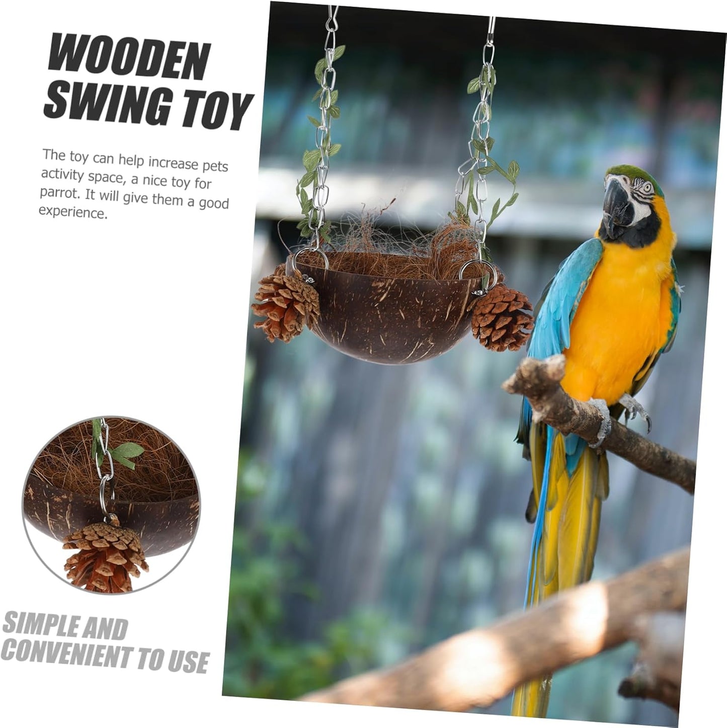 Parrot Sleeping Bed Bird Hammock Pet Bird Hanging Hut for Parrots Nest Swing