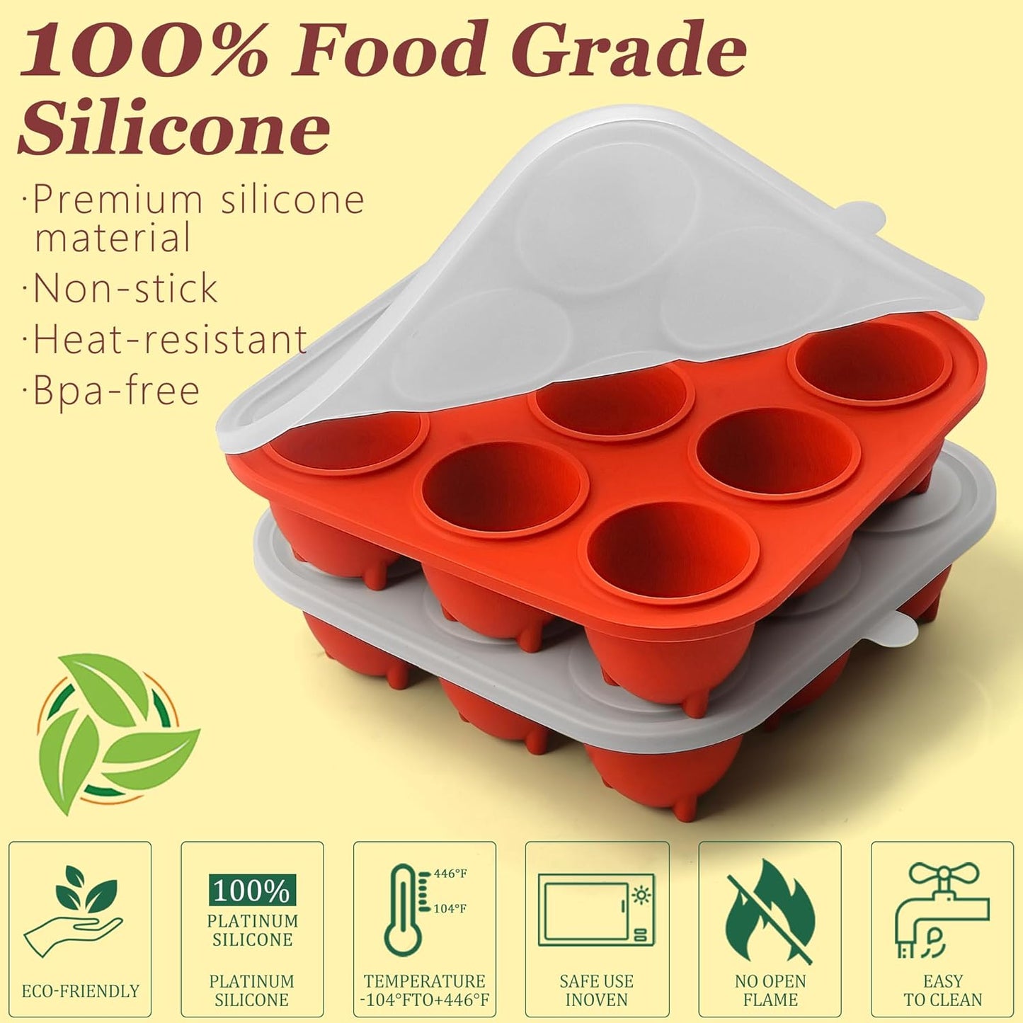 9-Cavity Silicone Frozen Dog Treat Mold with Lid for Woof Pupsicle & Power Chewer Pupsicle Small 10-25lbs,Reusable Frozen Dog Treat Tray Mold for Pupsicle Toy