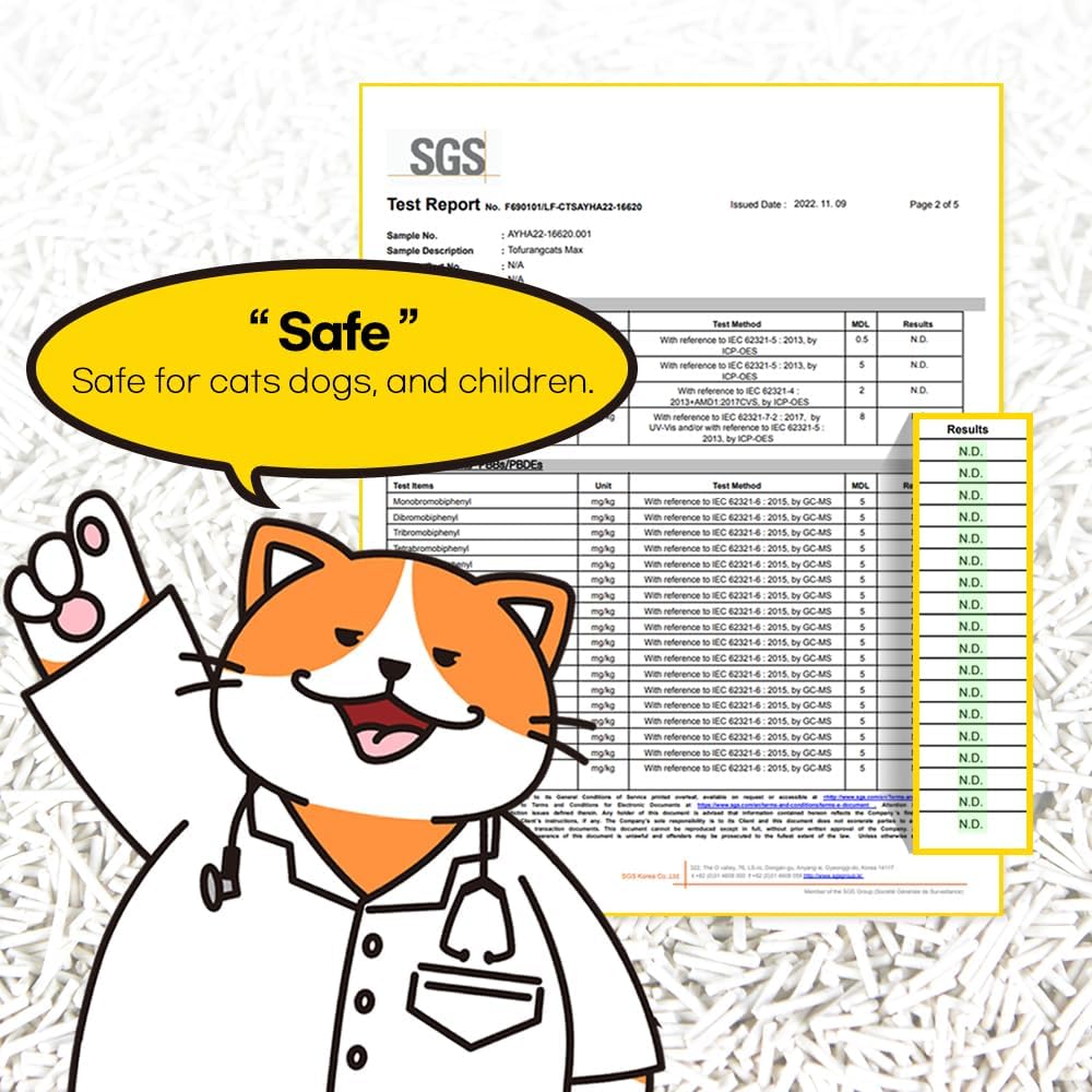 Tofu Cat Litter Flushable, Fast Clumping, Scoop Poop Easily, Less Dust, Less Tracking, Natural Non Toxic Cat Litter, Biodegradable cat Litte, sustainably Yours, I'm Gonna Pee(5.7lb x 1pack)