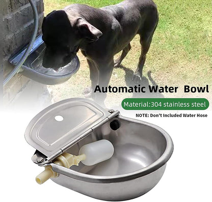 Automatic Cow Drinking Water Bowl,304 Stainless Steel Animal Waterer Bowl for Horse,Goat,Pig,Dog, with 1/2 Float Valve (Water Pipe not Included)
