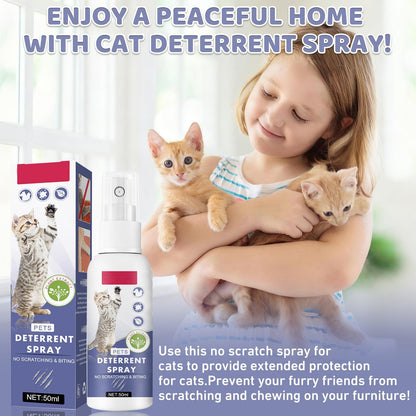 Tetra No Scratch Spray for Cats, Natural Anti Scratch Cat Spray, EffectiAve Cat Bitter Spray for Chewing & Scratching Keep Off Cat Indoor or Outdoor, Protect Furniture, Curtain, Floor & Plant, 50 Ml