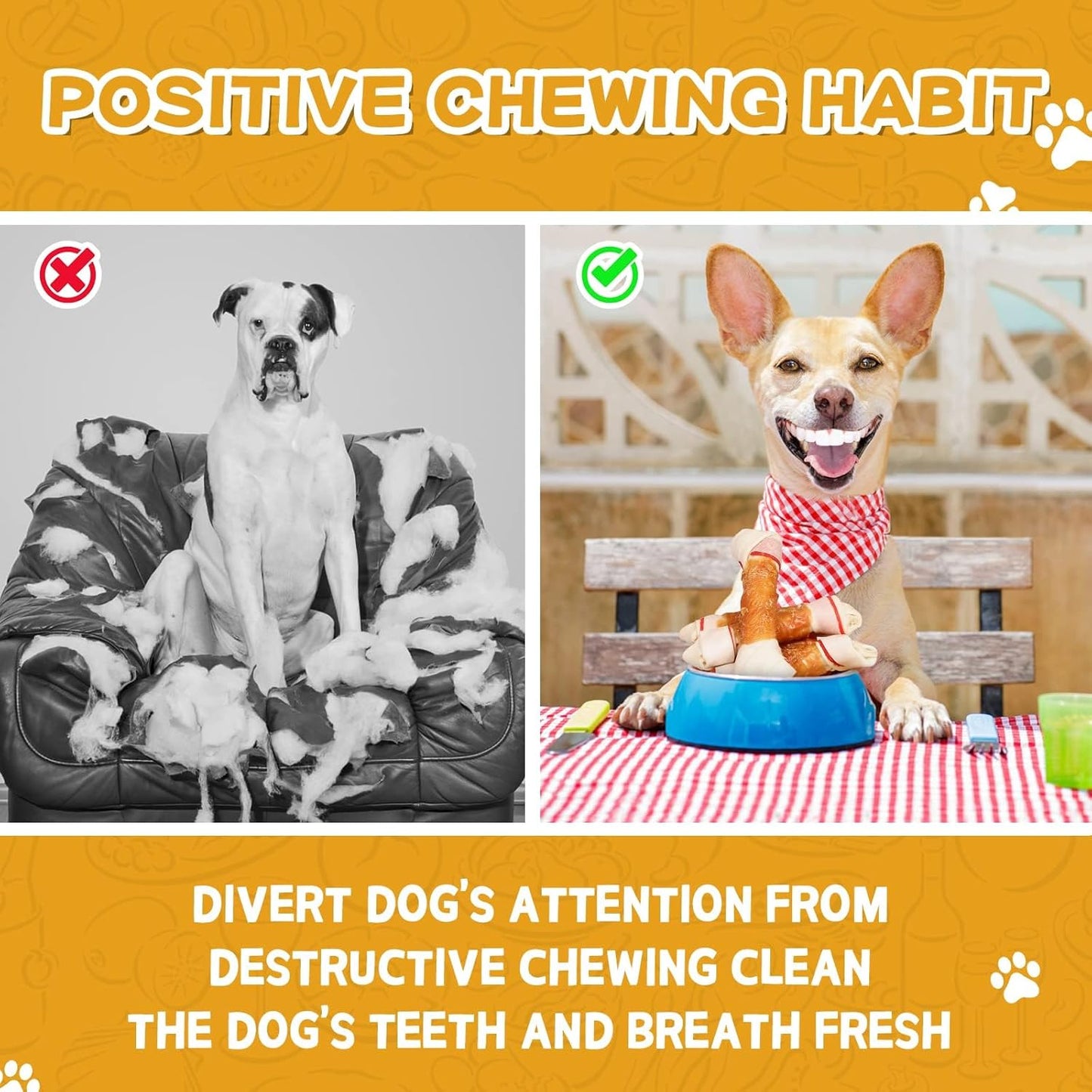 PAWUP Dog Treats Chicken Wrapped Rawhide Sticks Long Lasting Dog Chews, Natural Snacks for Medium Large Dogs w/Taurine,12.5 oz (25-30 Count)