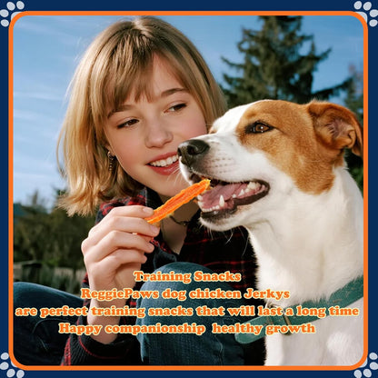 Dog Treats - Chicken Jerky Strips for Dogs with Real Chicken - 5 Inch Natural Dog Chews, High Protein & Low Fat Treats for Small to Large Dogs - 10.6 oz