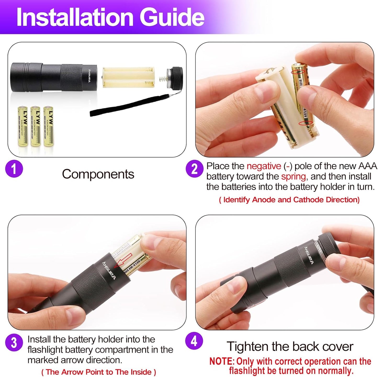 Black Light UV Flashlight,Vansky Blacklight 12 LED Urine Detector For Dog/Cat/Pet Urine & Dry Stains and Bed Bug On Carpets/Rugs/Floor,Matching with Pet Odor Eliminator