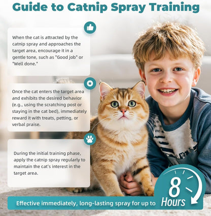 Catnip Spray for Cats - Highly Potent for Energizing Play & Toy Renewal, Calming Stress Relief for Indoor Cats, 100% Natural Organic Catnip, Mess-Free Herbal Formula (2 fl.oz)