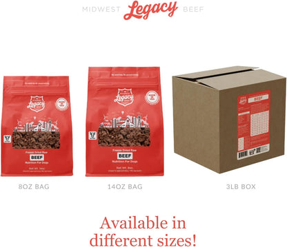 Freeze Dried Raw 100% Beef Dog Food | Premium High Protein Healthy Nutritious Dog Food | Complete & Balanced Meal, Natural Source of Vitamins and Minerals, 8 Oz