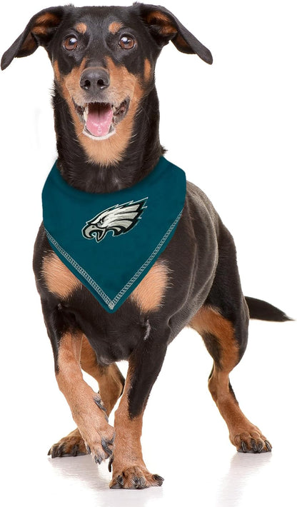 Pets First NFL Philadelphia Eagles TIE Bandana, Large/X-Large. Dog Bandana Scarf Bib for Pet Cat Dog. The Ultimate Game-Day, Party Bandana