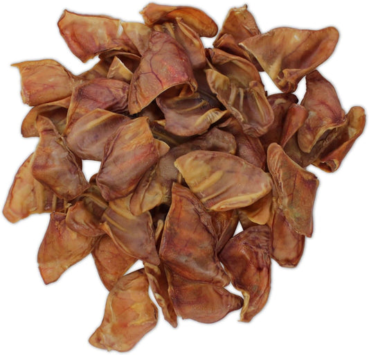 Best Pet Supplies GigaBite Roasted Pig Ears for Dogs - Natural Dog Chews, Roasted Pigs Ears, Safe for Puppies and Aggressive Chewers, Cleans Teeth and Gums - Whole Ears, Pack of 22