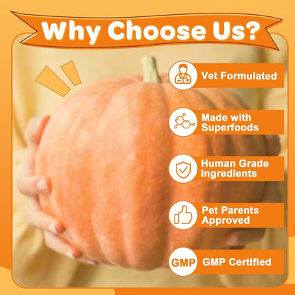 ZEBORA Pumpkin for Dogs, Omega 3 Fish Oil for Dogs