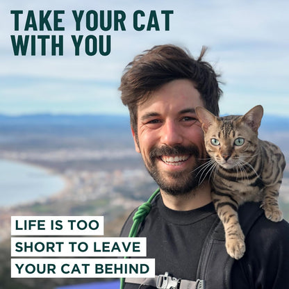 Houdini™ Escape Proof Cat Harness and Leash Set by OutdoorBengal – Black, Medium Cat Harness for Walking