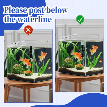 6PCS Temperature Sticker Strips Fish Tank Thermometer Aquarium Temperature Sticker, Easy-to-Read 61-122℉(16-50°C) Terrarium Adhesive Water Thermometer Test for Fish Tank Aquarium(3.54" x 0.79")