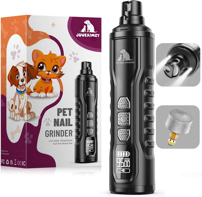 Electric Dog Nail Grinder: Upgraded 3-Speed Quiet Dog Nail Trimmer-Safe Painless Nail File for Claw Trimming & Grooming Care at Home for Dogs & Cats